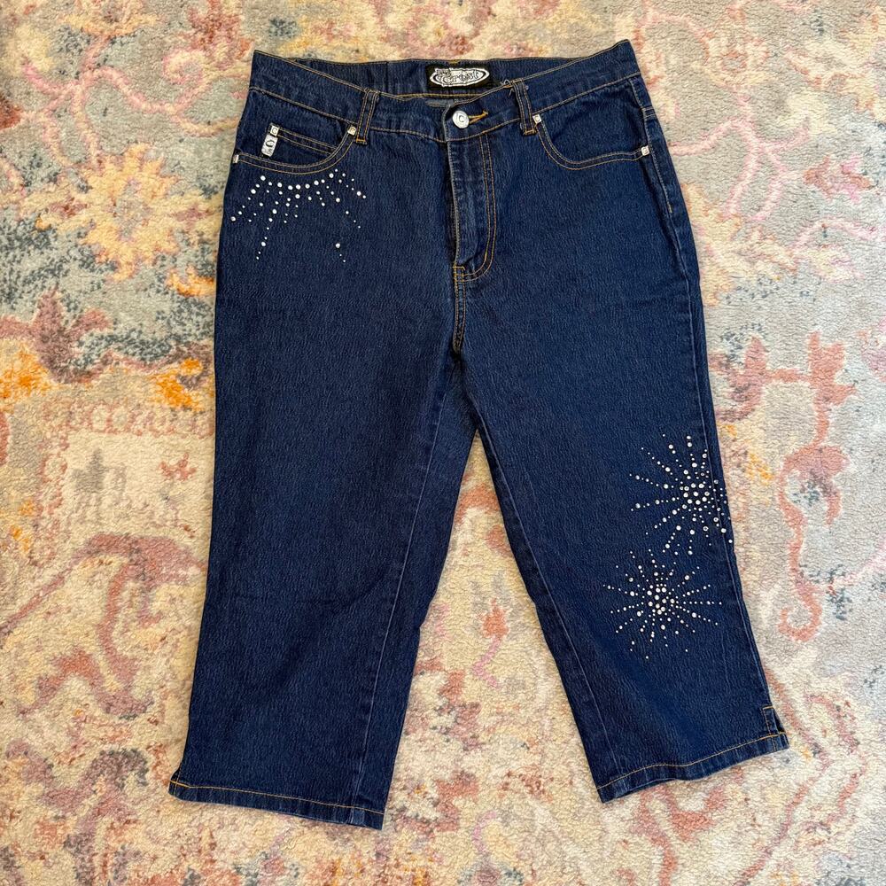 Vintage Y2K bedazzled denim capris